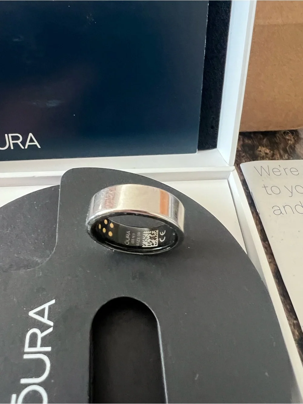 OURA ring - Gen3 Heritage Silver US9 set